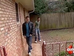 Cute guy gets his first bukkake gangbang