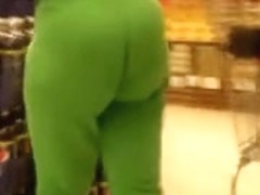 Lime Green Vpl Ass Booty Butt Wedgie