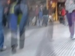 Street candid with gorgeous babes in it