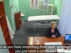 Busty spycam amateur fucked by her doctor