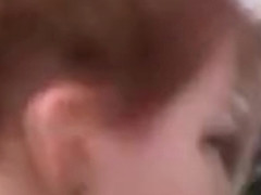 Creampie in redhead pussy