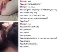 Redhead girl wants the stranger to cum for her on omegle