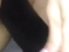 Girl friend fucking big black dildo