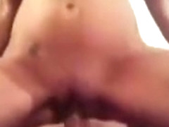 Booby lady with nipple rings...