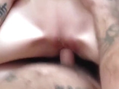 Amateur college girl double creampie