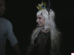 Trickery Sexy Bowsette Joanna Angel tricks for dick on Halloween