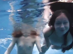 Two Hot Lesbians In The Pool Loving Eachother