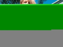 Angela Crystal in Hot Blonde Does It Outdoors