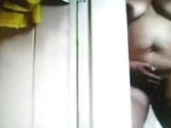 Hidden cam in the bathroom caught my wife masturbating