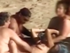 Group sex at nudist beach