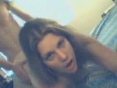 Beautiful Brunnette Shows us How she feels