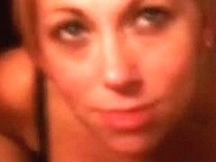 Cute Golden-Haired Weenie Gulp and Cheerful Spunk Fountain on Her Large Pantoons