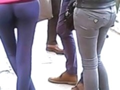 Great Teen ass leggings and thong