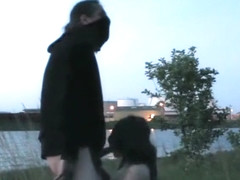 Last night's #4 - MILF giefs BJ and gets fucked outdoors as night falls