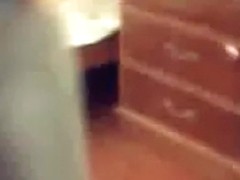 Brunette big boobed milf rubs her hairy pussy on her webcam