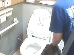Real amateur girls pissing on the public toilet video