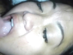 Sucking his dick while dildoing his asshole