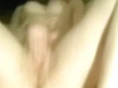 My insatiable lewd wifey rubs her drooling poontang