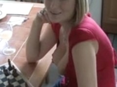 Downblouse Playing Chess three
