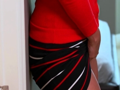 Horny stepmom catches her daughter masturbating in her bed