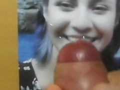 Cumshot on her cute little face - Pmiaito