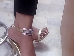 Golden High heels 2