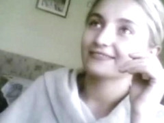 Sexy blonde babe on webcam