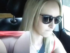 DRIVING MASTURBATION PUBLIC ROAD SEX CAR SHAVED PUSSY FACE SEXY BLONDE CHAT