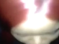 Darksome cutie receives enormous thick facial