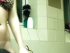 Experimenting youngrs in the bathroom