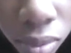 Black Woman gets Large Sticky Facial