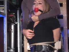 Blonde Damsel Tied Up And Gagged