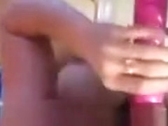 Toying fetish ho sucks fake dick