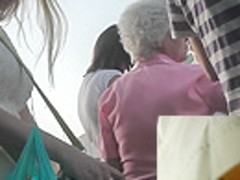 Upskirt panty view was caught by crafty cameraman