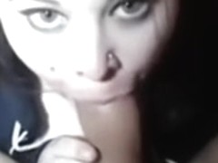 Amateur gf porn video of me sucking on a fat dick