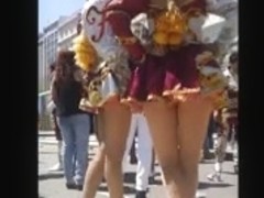 Street dancers upskirts pantyhose
