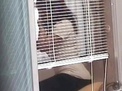 Girl with sexy panties gets caught by spy in voyeur video