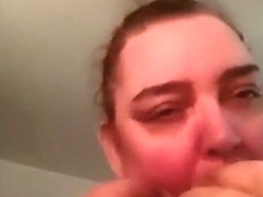 White girl Sexy Bbw suck ing on them boobs