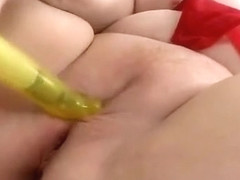 Busty BBW MILF Legend Sapphire 38L Drills Her Pussy With Toy