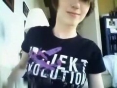 My girlfriend masturbating behind webcam