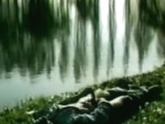 Retro sluts enjoy anal fucking in public threesome