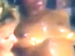 Retro Interracial lesbian orgy