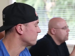 Cute brunette teen with amazing round ass getting cock drill