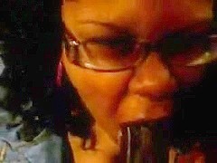 Ebony BBW giving sloppy head 2