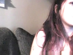 Amateur chick does striptease and shows her big boobs