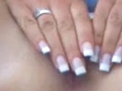 Hawt blonde masturbating!