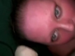 Lad jerks off and dumps his load on plump beauties face