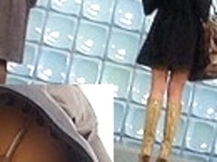 Upskirt video with subway angel