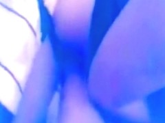 Brunette sucks and wildly rides her bf on the bed