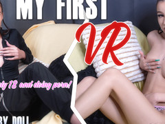 Baby Doll In My First Vr; Cute Amateur Stripping Solo Vr Masturbation